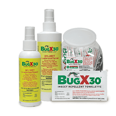 Bug X 30 is a 30% DEET Based Insect Repellent