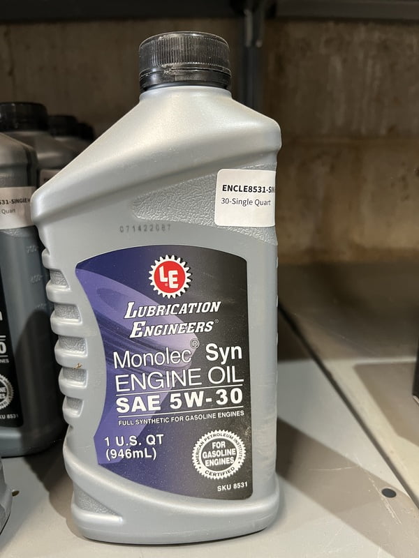 Monolec Syn Engine Oil - SAE 5w-30- Quart Monolec Syn Engine Oil - SAE 5w-30- Quart